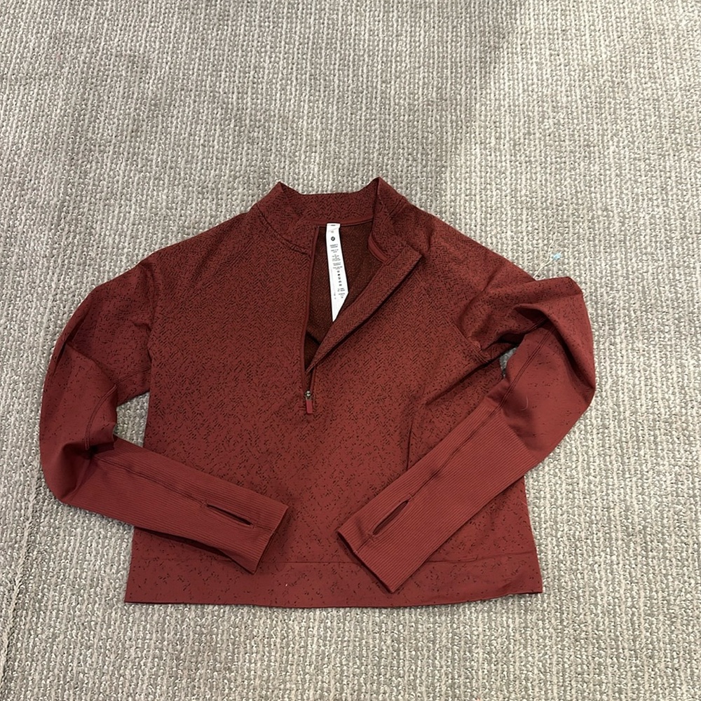 lululemon it’s rulu ribbed cropped half zip